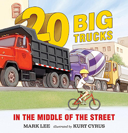 20 Big Trucks in the Middle of the Street