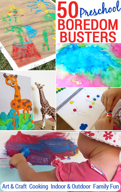 50 Preschool boredom busters activity ideas