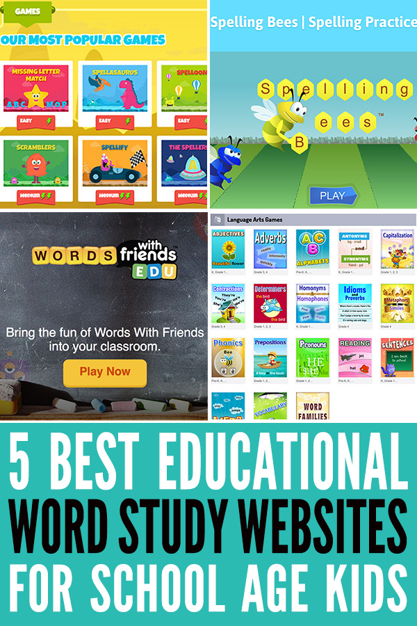 Best Educational Word Games Websites for School Age Kids