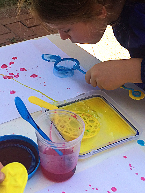 Bubble Blower Painting: Painting Ideas for Kids