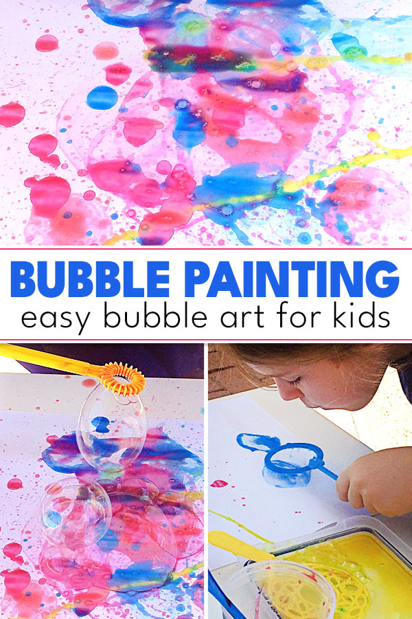 Bubble Painting with Bubble Blowers