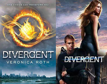 Divergent book to movie adaptation for teens