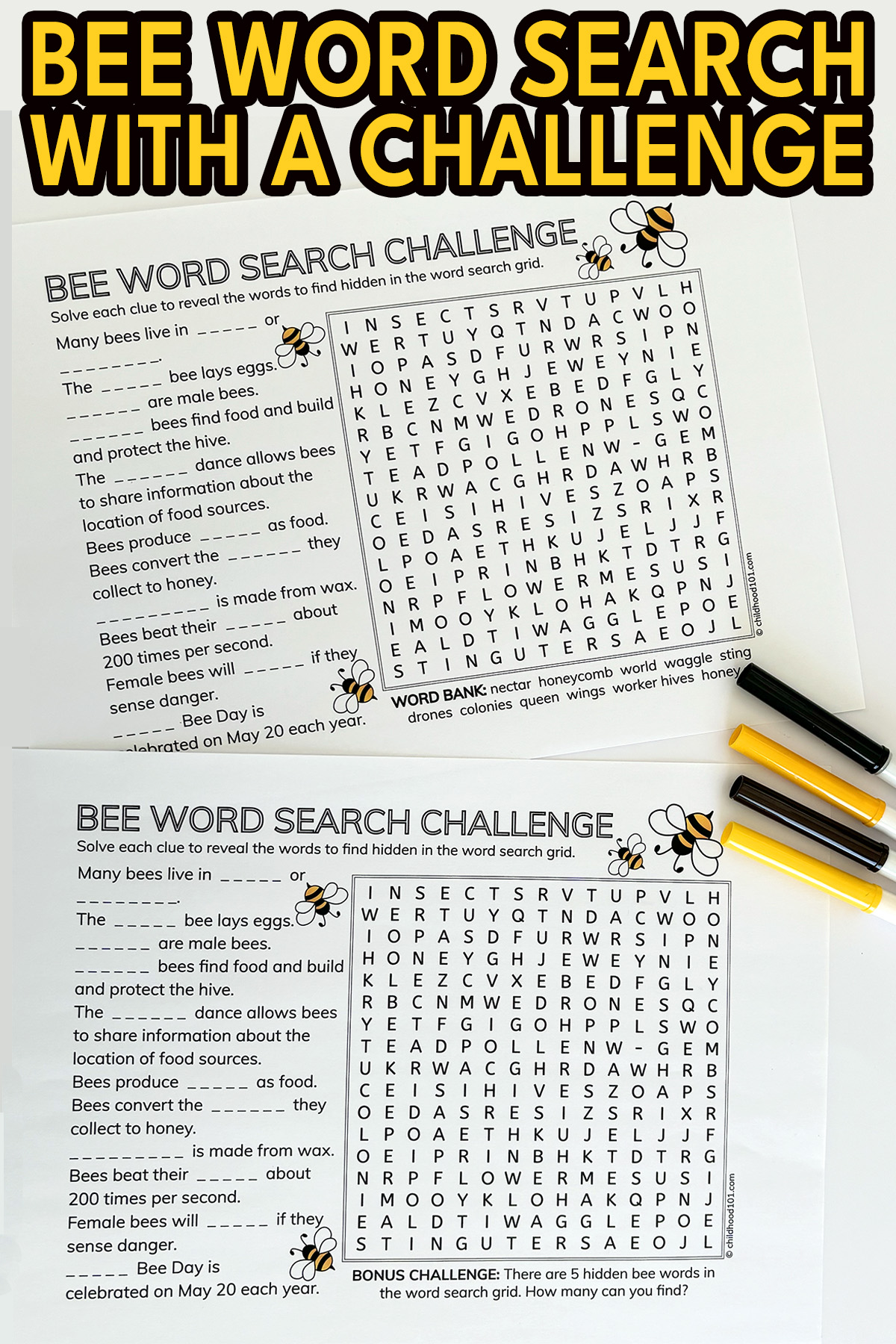 Free bee word search
