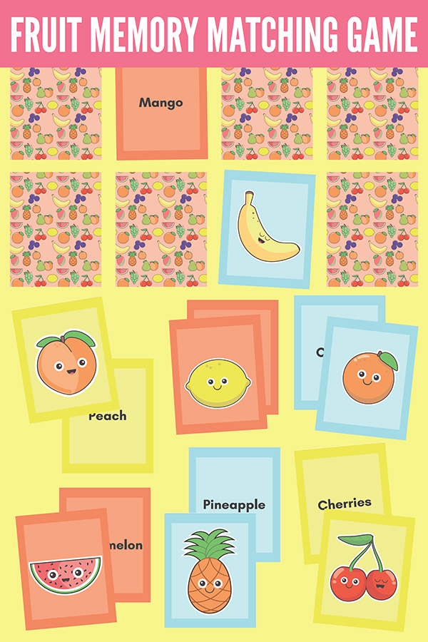 Fruit Memory Matching Concentration Game