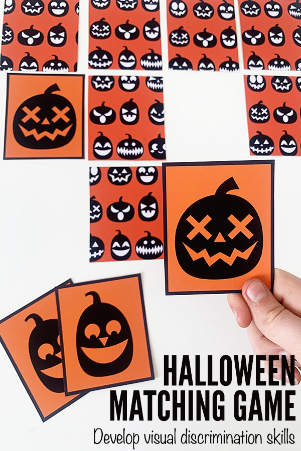 Hallowen pumpkins matching game