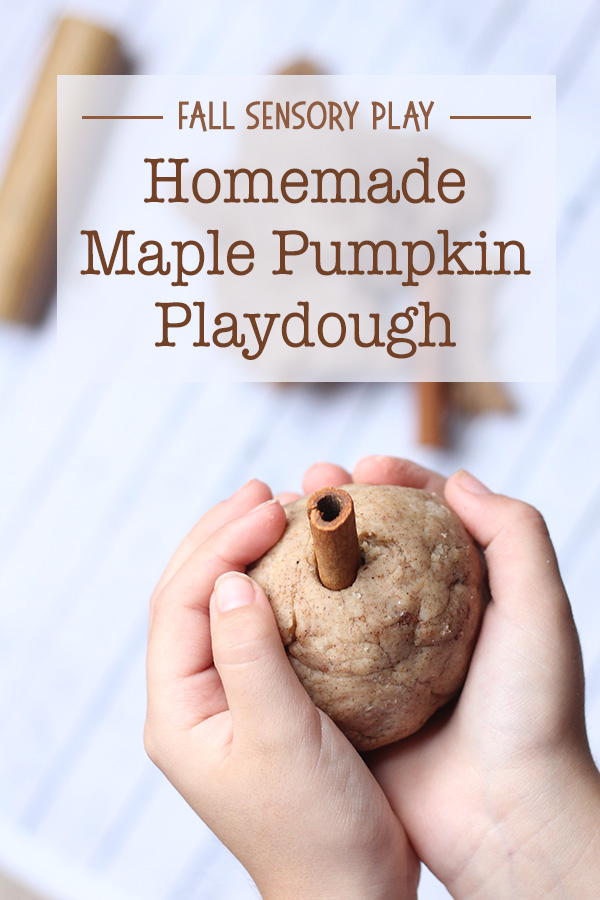 Homemade Maple Pumpkin Playdough Fall Sensory Play