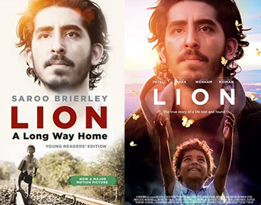 Lion book to movie adaptation for teens