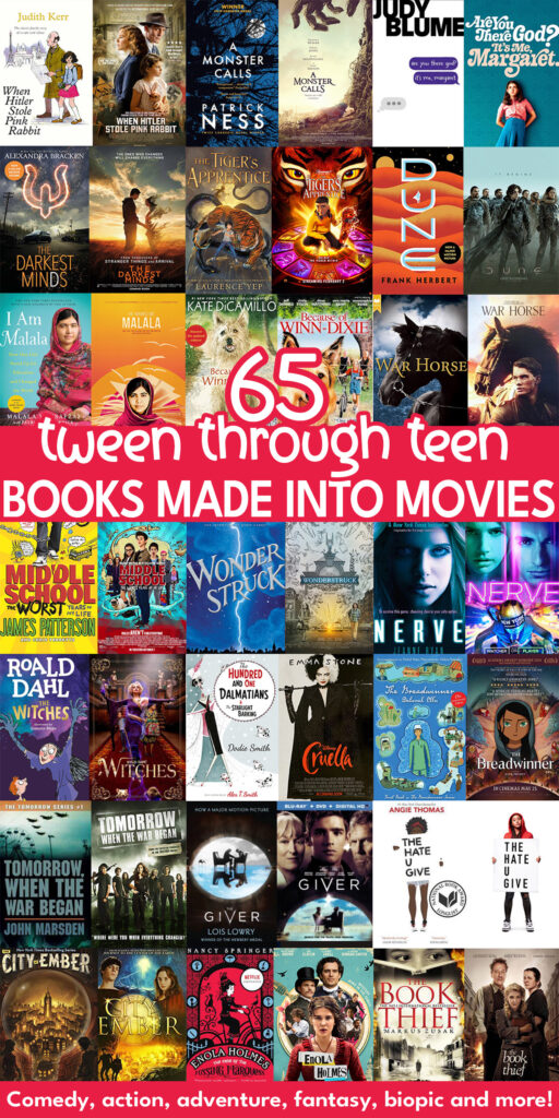 Middle school and teen books made into movies