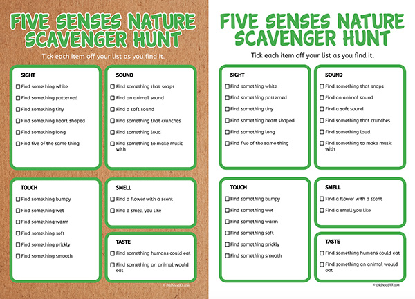 Outdoor Scavenger Hunt Printable