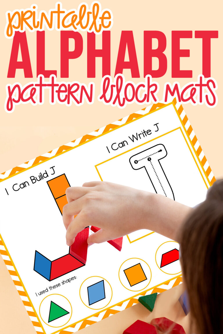 Printable Alphabet Pattern Block Mats