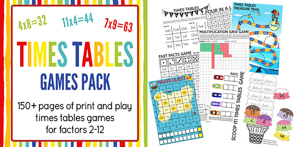 Times Tables Games Printable Pack