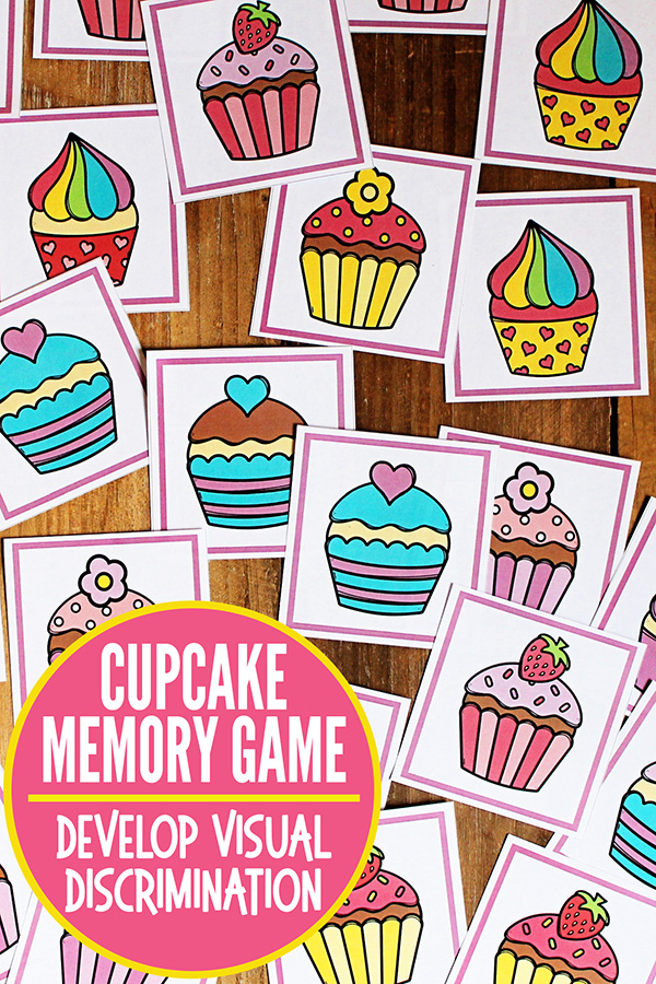 Visual discrimination game: Cupcake memory matching