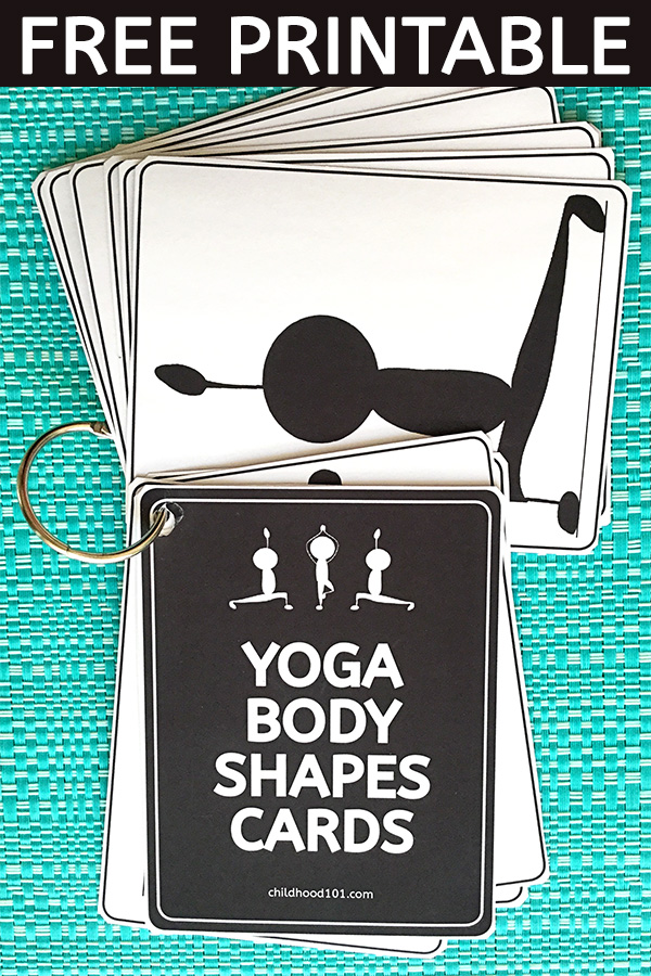 Yoga Poses for Kids. Free Printable Body Shape Cards