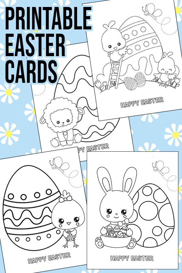 Printable Easter Coloring Cards for Kids